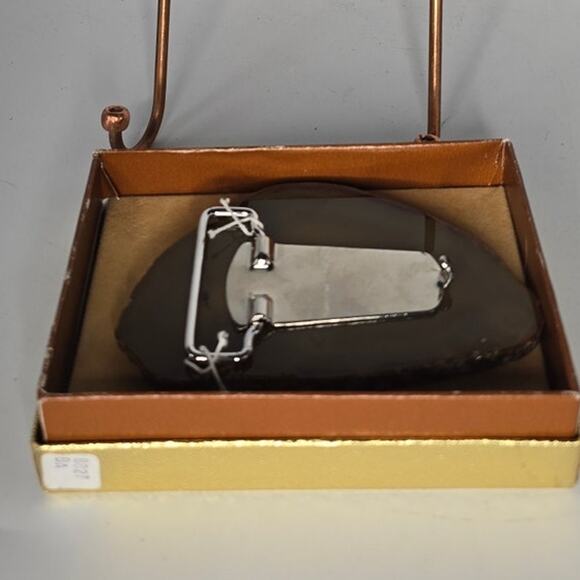 Agate Slice Belt Buckle Eterna-Klad Wheeler Lemmon SD 3 x 4 NIB w/paperwork - Picture 8 of 11